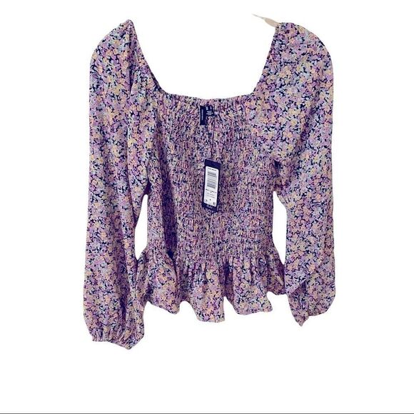 Floral Soffy Peplum Blouse Vero Moda  Sz M  NWT - Picture 3 of 11